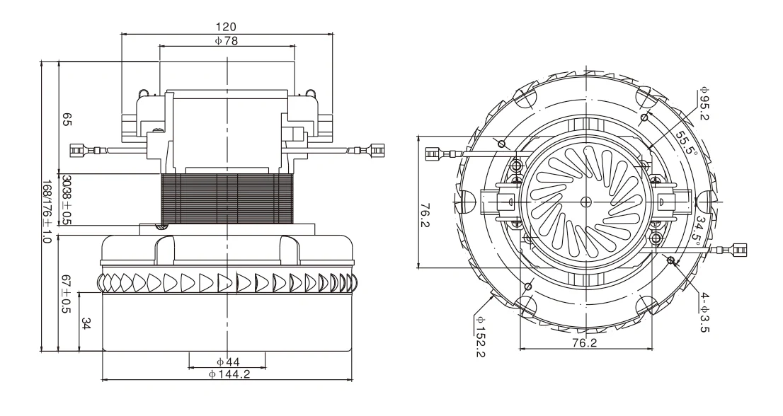 XWB95 Brushed Vacuum Cleaner Motor